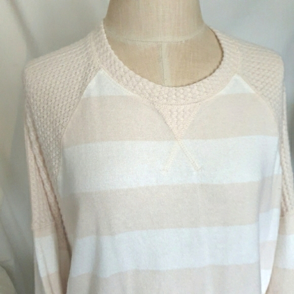 Billabong Women's Head Start Long Sleeve Top Antique White & Waffle Slv Sz Sm - Picture 3 of 11
